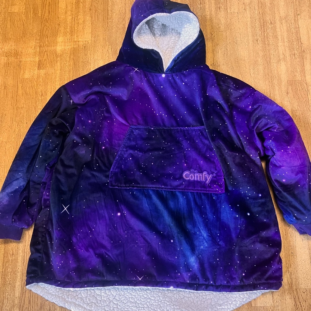 Purple Galaxy Hooded Blanket Sweatshirt